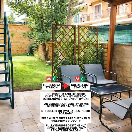 Lägenhet Golden - Entire For 6 People With Private Garden And Garage - Close To Metro C *
